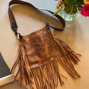 Like New Laggo leather fringe bag!